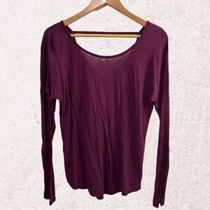 LAmade Purple Long Sleeve Relaxed Blouse